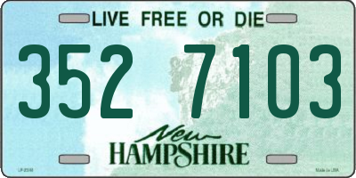 NH license plate 3527103