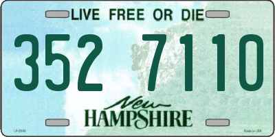 NH license plate 3527110