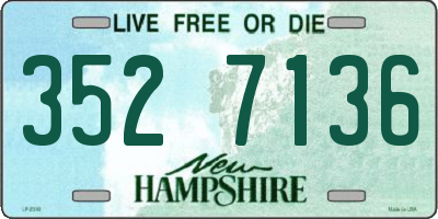 NH license plate 3527136
