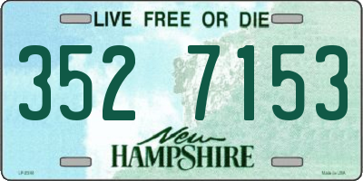 NH license plate 3527153