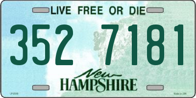 NH license plate 3527181