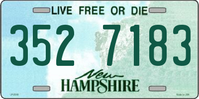 NH license plate 3527183