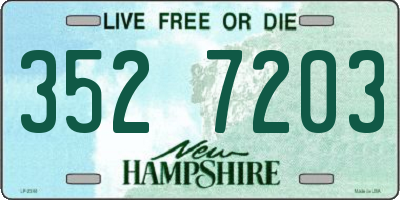NH license plate 3527203
