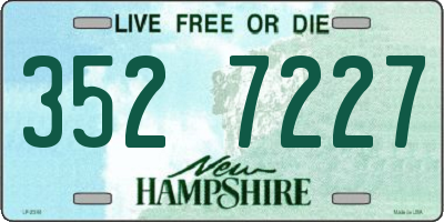 NH license plate 3527227