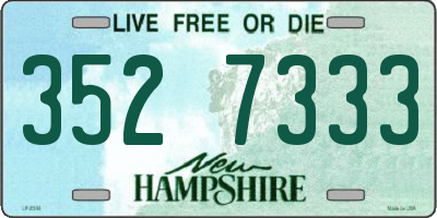NH license plate 3527333