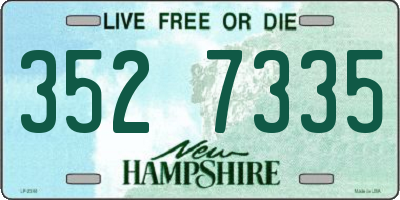 NH license plate 3527335