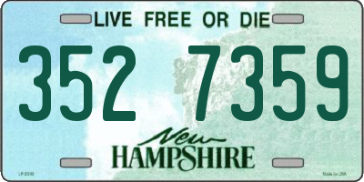 NH license plate 3527359