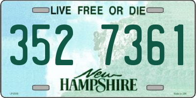 NH license plate 3527361
