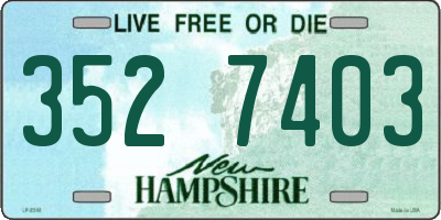 NH license plate 3527403