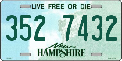 NH license plate 3527432
