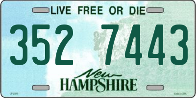 NH license plate 3527443