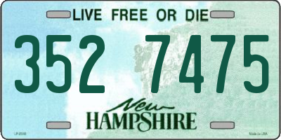 NH license plate 3527475