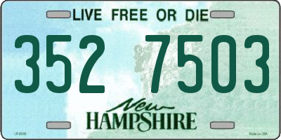 NH license plate 3527503