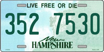 NH license plate 3527530