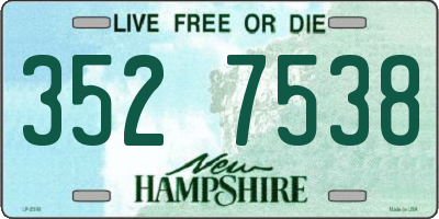 NH license plate 3527538