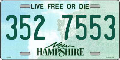 NH license plate 3527553