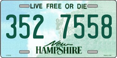 NH license plate 3527558