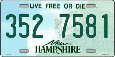 NH license plate 3527581