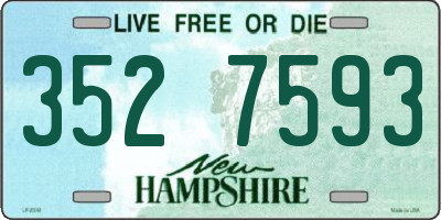 NH license plate 3527593