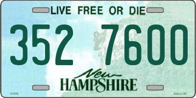 NH license plate 3527600