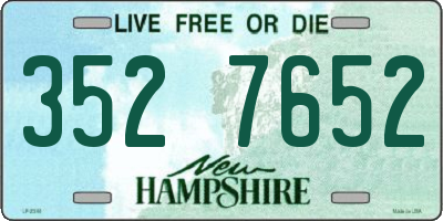 NH license plate 3527652
