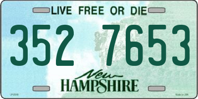 NH license plate 3527653