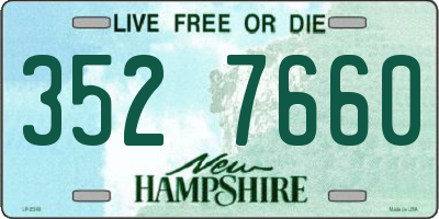 NH license plate 3527660