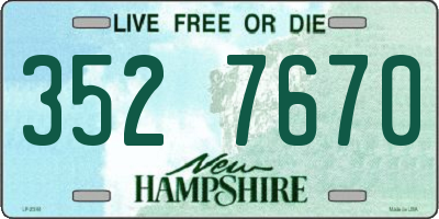 NH license plate 3527670