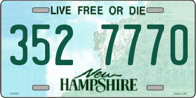 NH license plate 3527770