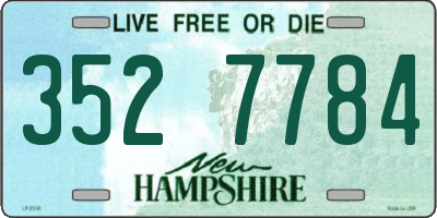 NH license plate 3527784