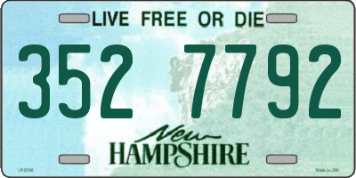 NH license plate 3527792