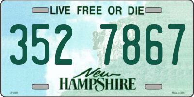 NH license plate 3527867