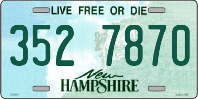 NH license plate 3527870