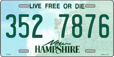 NH license plate 3527876