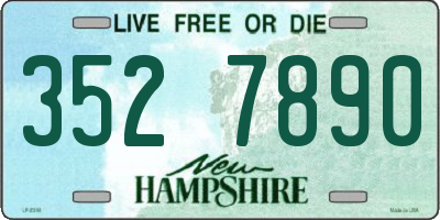 NH license plate 3527890