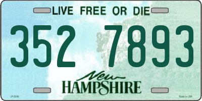 NH license plate 3527893