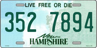 NH license plate 3527894