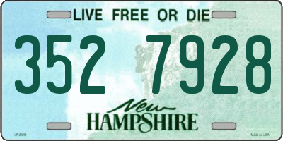 NH license plate 3527928