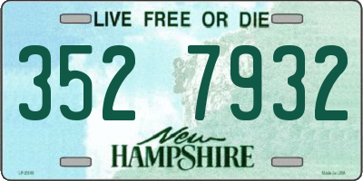 NH license plate 3527932