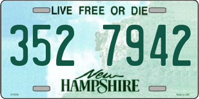 NH license plate 3527942