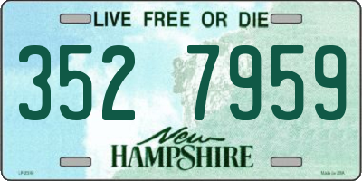NH license plate 3527959
