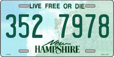 NH license plate 3527978