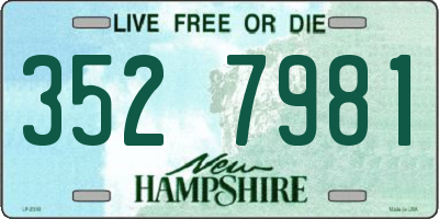NH license plate 3527981