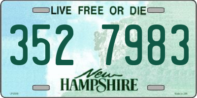 NH license plate 3527983