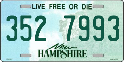 NH license plate 3527993
