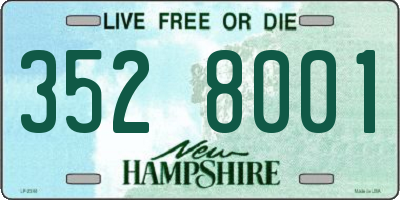 NH license plate 3528001