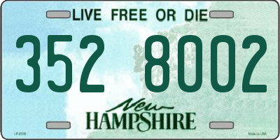 NH license plate 3528002