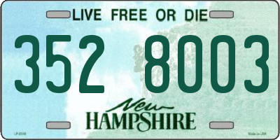 NH license plate 3528003