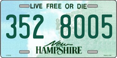 NH license plate 3528005