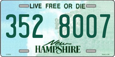 NH license plate 3528007